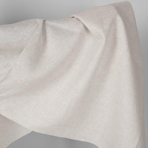 Extra Wide white flax melange linen fabric | wide width linen fabric - 280cm (110″) | weight 160gsm | Made by Siulas, Lithuania