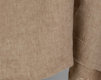 Linen fabric brown melange colour, wide | Wide Linen Fabric | Width 280cm(110) ± 5%; weight ±160gsm(4.72oz/yd) | made by Siulas, Lithuania