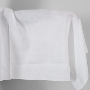 Linen fabric in optic white| not dyed linen, solid  | Width 150cm | Weight 160g / m (4.72oz / yd) | by Siulas