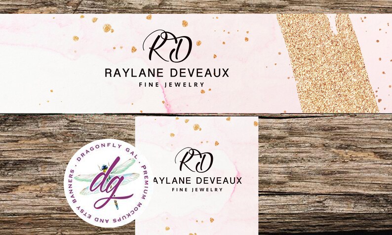 Store Graphics 2 Piece Set Etsy Abstract Glitter Banner Avatar Etsy Shop Banner Abstract Nude Color Banner Custom Listing
