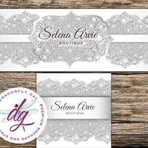 Etsy Modern Glitter Abstract Banner + Avatar | Abstract Gray Glitter Banner | 2 Piece Set | Store Graphics, Etsy Banner, Etsy Shop Banner