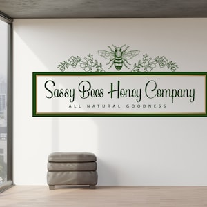 Honey Bee Logo | Farmhouse Bee Logo Design | Rustic Logo | Custom Logo | Editable Premade Logo | Bee Logo | Logo Design