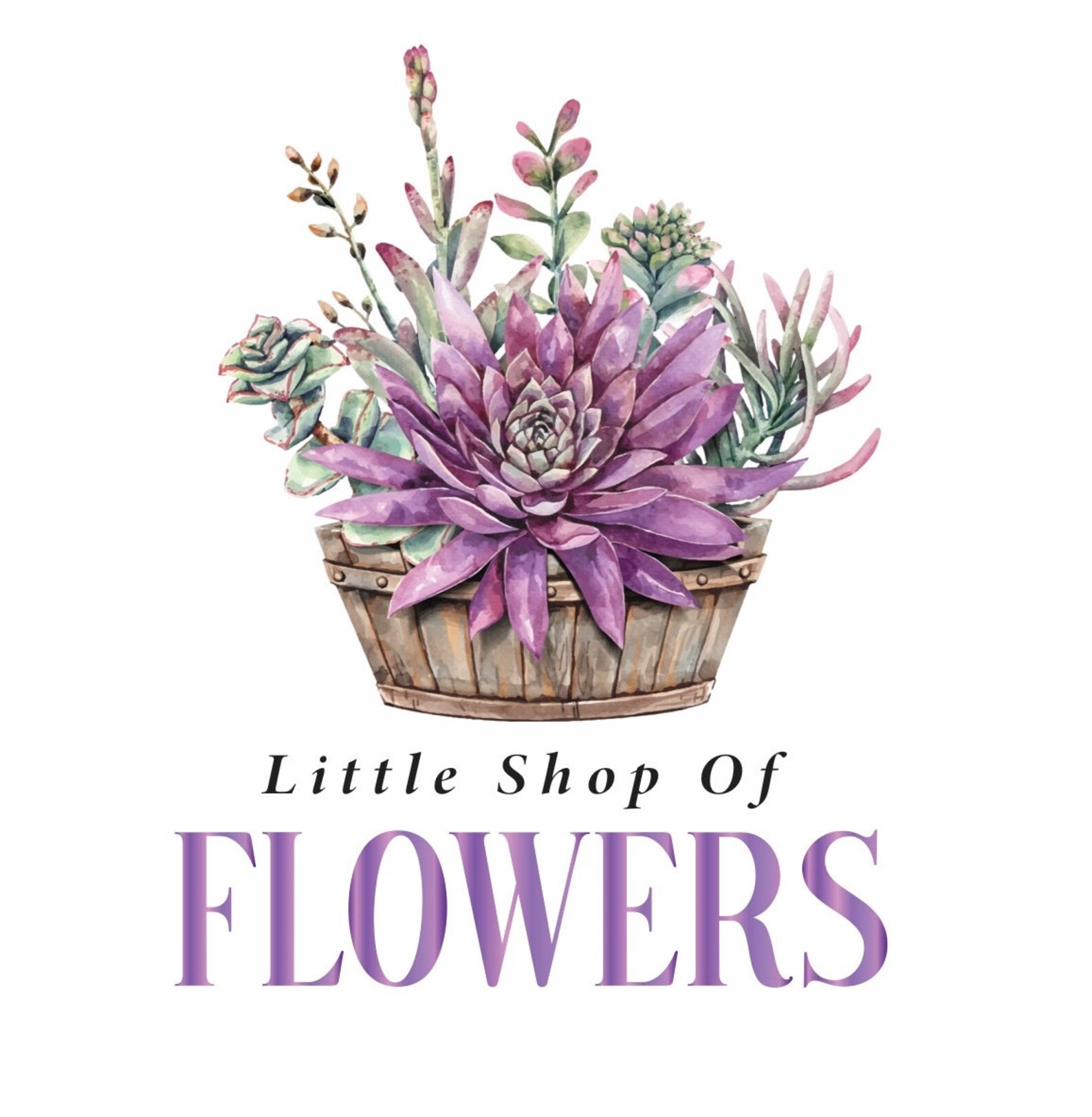 Flower Shop Logo Etsy Shop Logo Watercolor Logo Flower Shop Etsy