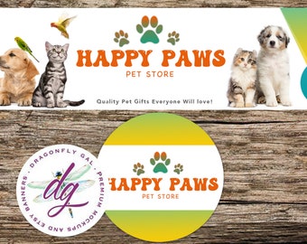 Etsy Banner + Avatar, Pet Store Banner | Dog Pet Banner | 2 Piece Set | Store Graphics, Etsy Banner, Etsy Shop Banner, Shop Icon, Pets