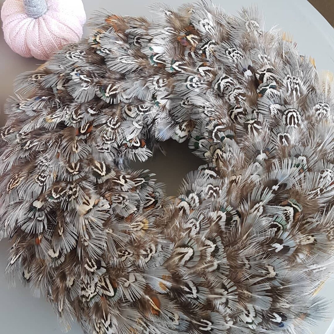 Pheasant feather wreath 30cm Etsy