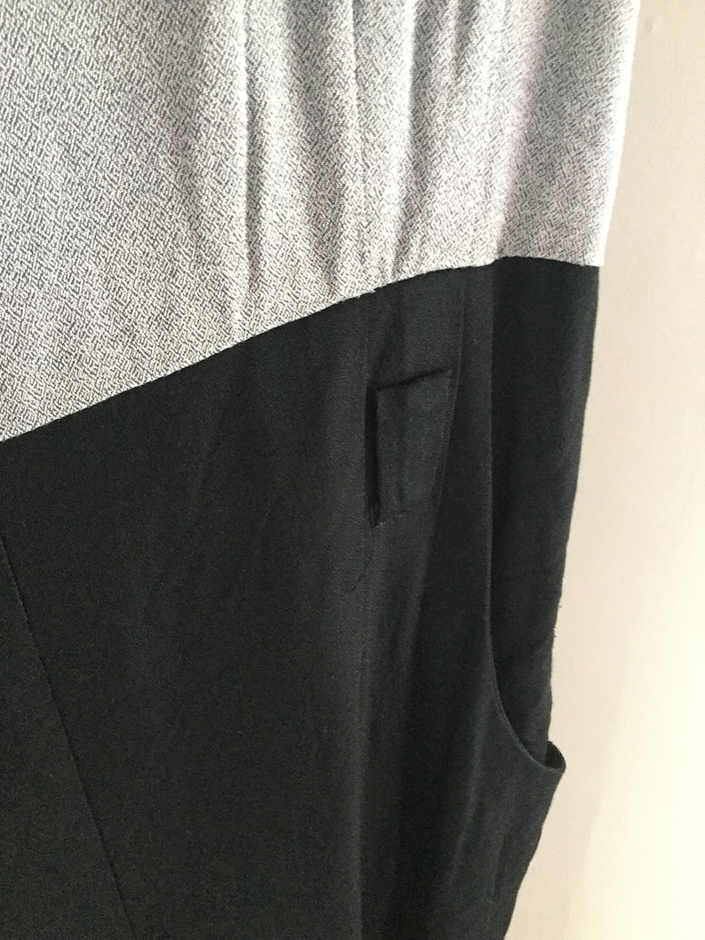 Vintage 1980/' Silver and Black and Two Tone Jumpsuit Size UK 14Small 16