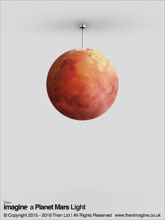 A Planet Mars Pendant Light Ceiling Shade Lamp Globe Red Space