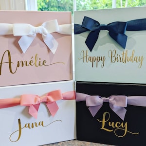 Gift Box personalised with Ribbon Bow Mothers Day Gift Box Bridesmaid Proposal Boxes Valentines Day Gift Box image 7