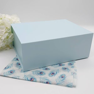 Hellblaue Geschenkbox - Hellblaue Magnetische Geschenkbox - Verschiedene Größen - Große Mittelblaue Geschenkbox - Brautjungfer Geschenkbox - Geschenkbox für Ihn