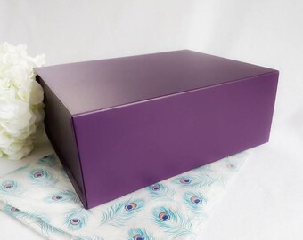 Lila Magnetische Geschenkbox in verschiedenen Größen - Große Mittel Kleine Geschenkbox - Geschenkbox für Sie - Brautjungfer Geschenkbox