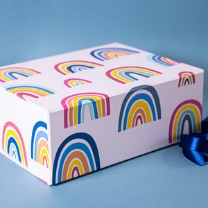 Rainbow Gift box with magnetic fastening - Birthday Gift Box - Pride Box - Rainbow baby box - LGBTQ - Easter Gift box - Wellbeing gift