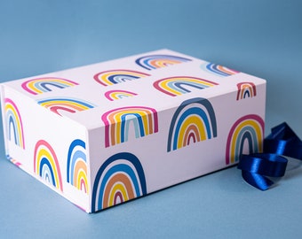 Rainbow Gift box with magnetic fastening - Birthday Gift Box - Pride Box - Rainbow baby box - LGBTQ - Easter Gift box - Wellbeing gift