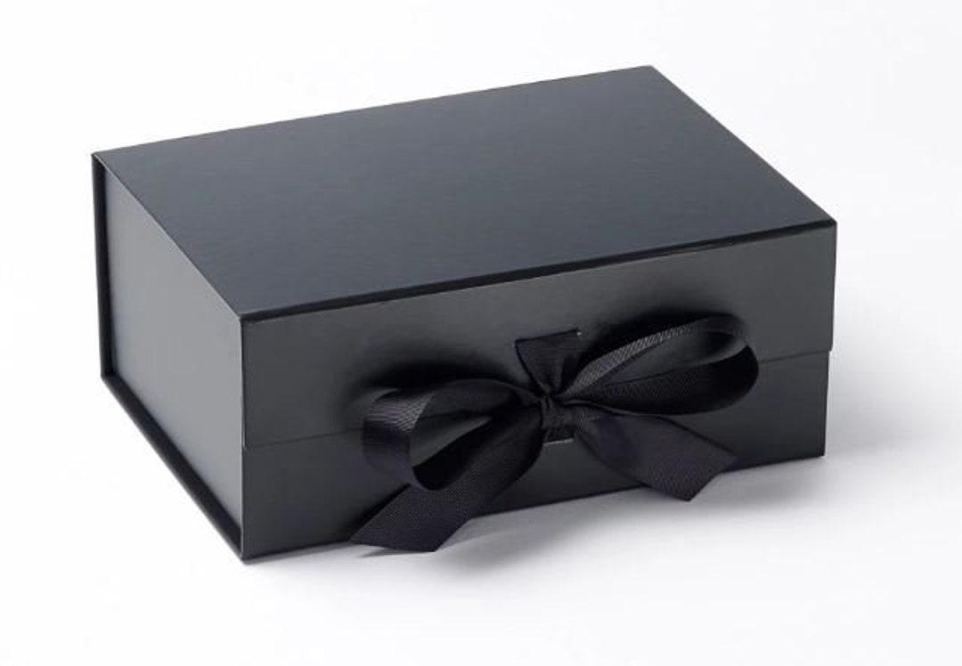 HUIHUANG Caja de regalo negra con tapa, caja de regalo magnética para  regalos de padrino, caja de padrino de boda, cumpleaños, cajas de  graduación