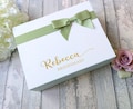 Gift Box personalised with name or message and Ribbon Bow - Choice of colours - Bridesmaid Proposal Boxes - Box for Eid, Mothers Day