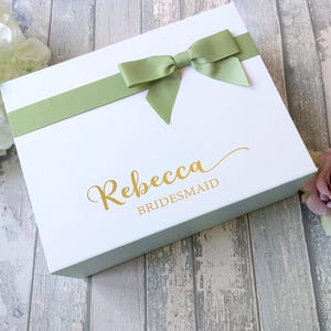 Gift Box personalised with Ribbon Bow - Christmas Gift Box - Bridesmaid Proposal Boxes - Valentines Mothers Day Gift Box
