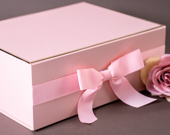 Scatole regalo di lusso, formato A5, bianche, 23 cm x 17 cm x 7 cm