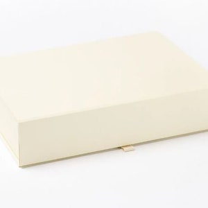 Large A4 Ivory Gift Box - Wedding Document Box - Photo Box - Presentation Box - Magnetic Wedding Gift Box - Box for photos - Photo box A4