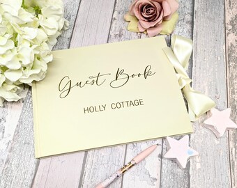 Personalized Guest Book: Hot Foil Keepsake for Airbnb, Cottage Rental