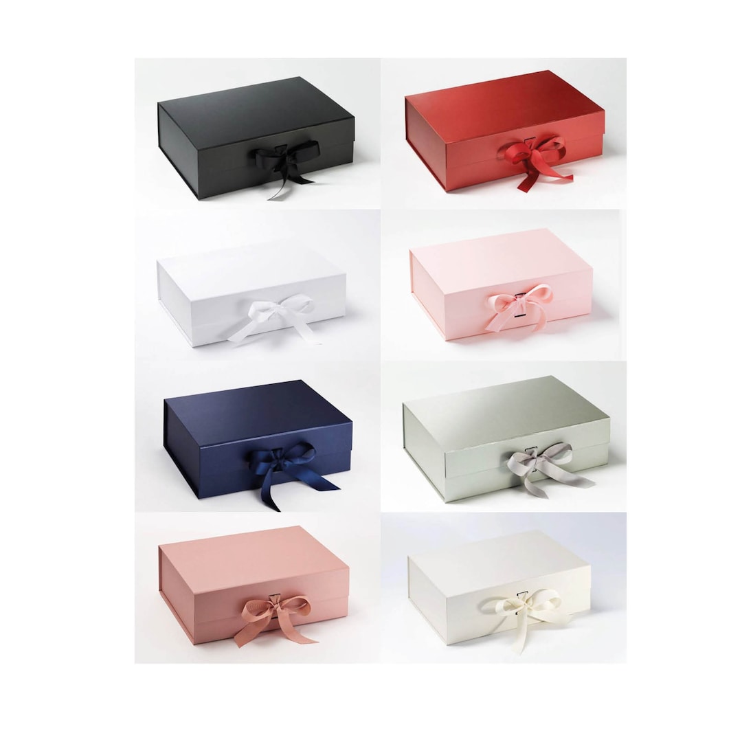Luxury Large A4 Gift Boxes With Magnetic and Ribbon Fastening