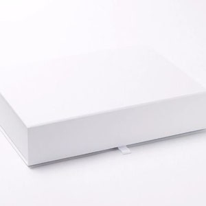 Large A4 White Gift Box - Wedding Document Box - Photo Box - Presentation Box - Wedding Gift Box - Wedding Storage Box