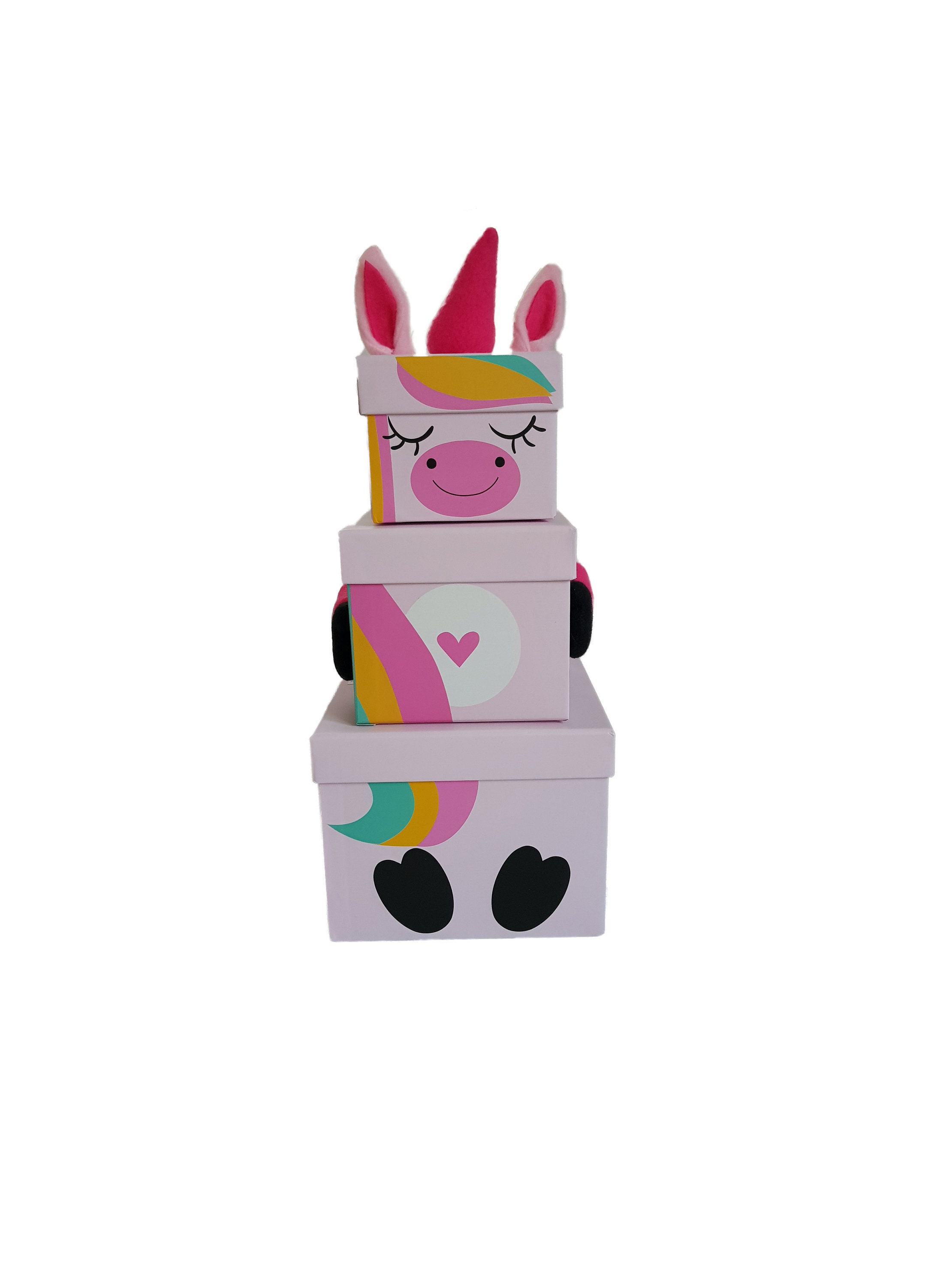 Unicorn Box Gift Box Kids Childrens Stacking Novelty Box Girls Birthday Gift  Boxes Kids Favour Box Easter Gift Box Gift for Girl 