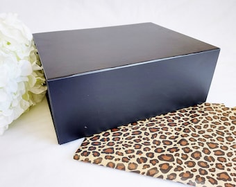Black Gift Box with Magnetic Fastening 4 sizes - Large Medium Small - Suitable for Wedding and Bridesmaid gift boxes