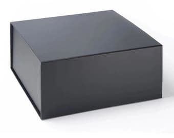 Caja de regalo negra extragrande - Caja de regalo negra grande - Caja de regalo grande - Cesta de regalo grande - Cajas de regalo grandes - Caja de regalo magnética para él