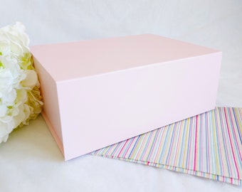 Pink Gift Box - Pink Magnetic gift box - Various sizes - Large Medium  Pink Gift Box - Wedding gift box - Blush Bridesmaid gift box