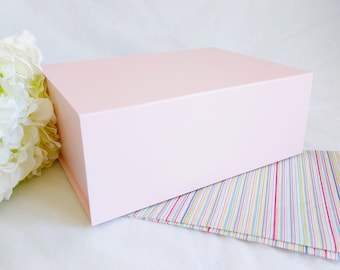 Pink Gift Box - Pink Magnetic gift box - Various sizes - Large Medium  Pink Gift Box - Wedding gift box - Blush Bridesmaid gift box