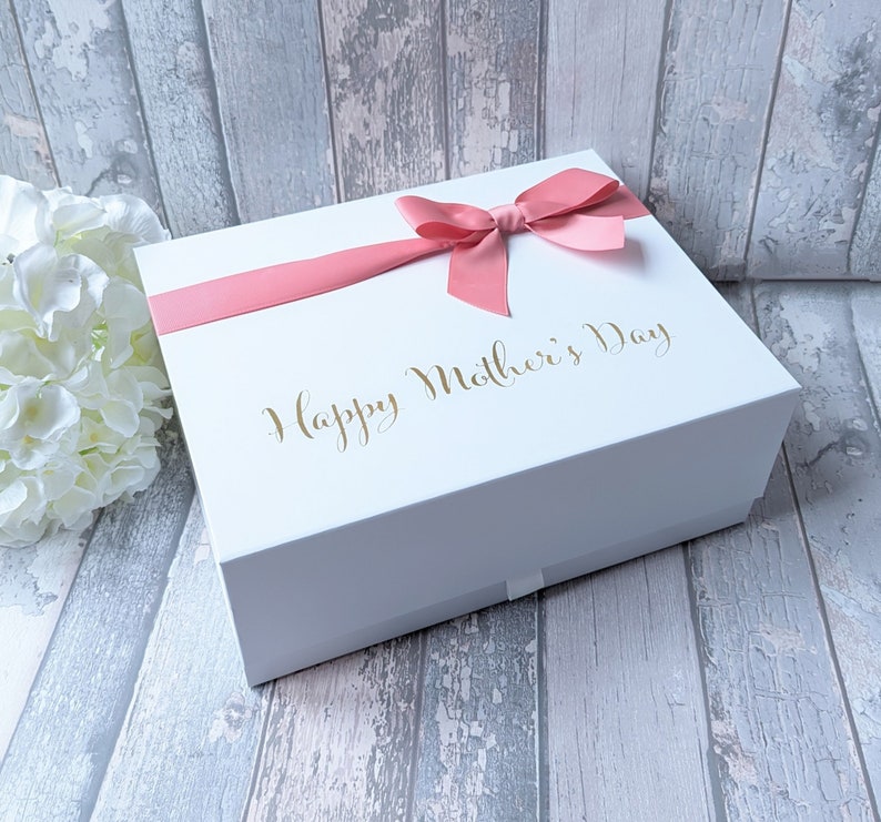 Gift Box personalised with Ribbon Bow Mothers Day Gift Box Bridesmaid Proposal Boxes Valentines Day Gift Box image 3