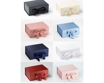 Luxus A5 Geschenkboxen mit Magnet- und Bandverschluss - Brautjungfern Geschenkbox - Leere Brautjungfern Geschenkbox - Medium Geschenkbox