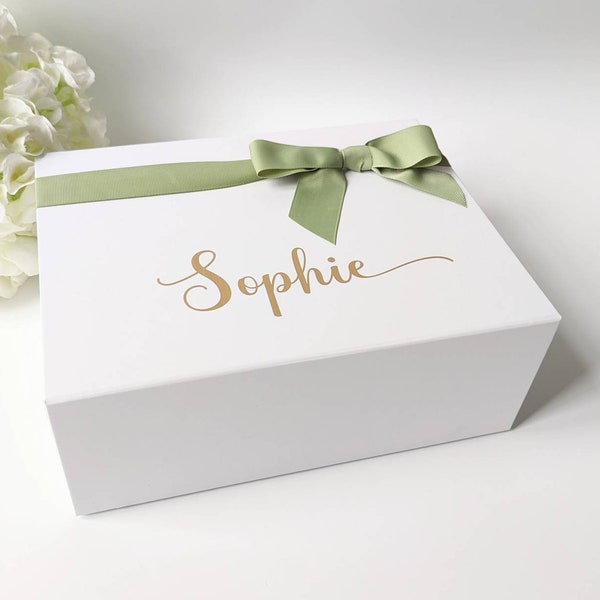 Gift Box personalised with Ribbon Bow - Mothers Day Gift Box - Bridesmaid Proposal Boxes - Valentines Day Gift Box