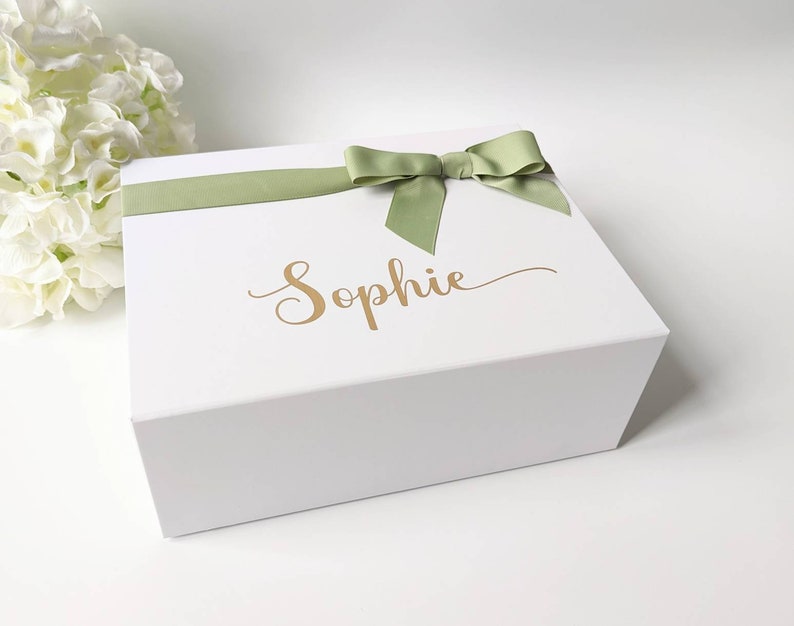 Gift Box personalised with Ribbon Bow Mothers Day Gift Box Bridesmaid Proposal Boxes Valentines Day Gift Box image 1