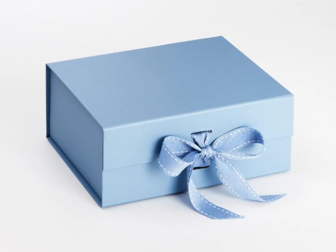 Custom Baby Boy Photo Gift Box with Magnetic Lid
