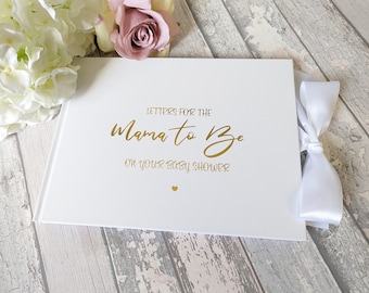 Personalized Baby Shower Guest Book: Foil Printed Letters for Mum-to-Be