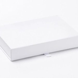 Medium A5 White Magnetic Gift Box - Presentation Box - Luxury Shallow Gift Box - Document Storage Box