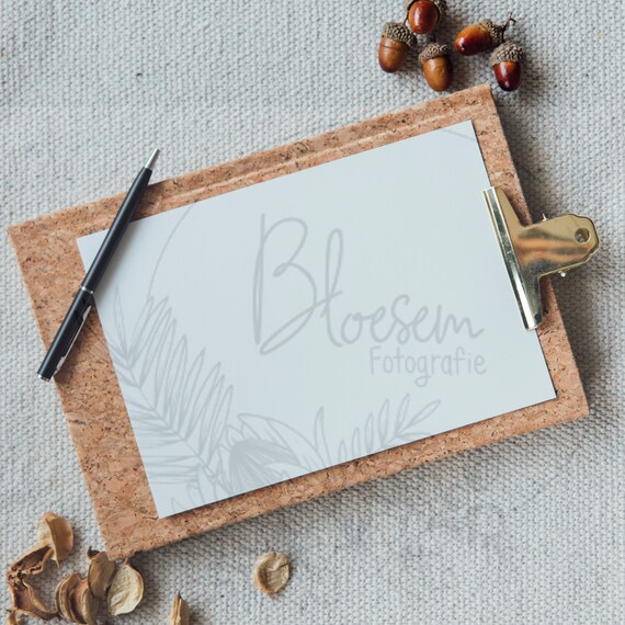 Clean Autumn Flatlay Background Styled Mockup Stationary