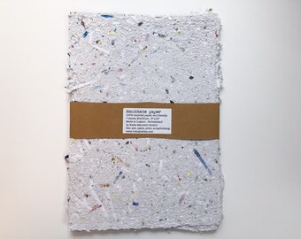 Handmade Paper Deckled Edges Blue 25 pack Bluestem A7