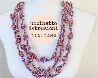 Collana Boho Uncinetto PDF – Tutorial Multigiro con Punto Nocciolina, Foto Passo-Passo + Video YouTube – Istruzioni Facili in Italiano