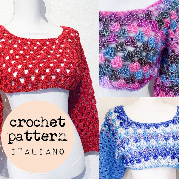 istruzioni spiegazioni mini top fashion uncinetto - download digitale immediato ITALIANO crochet pattern