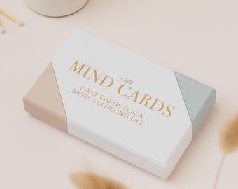Mind Cards – 45 Daily Mindfulness & Self-Care Prompts | Positive Habit Builder | Mental Wellness Gift | Therapy-Inspired Deck