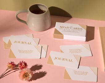 Mind Cards: Journal Edition -  Daily journaling prompts to guide and focus | mindfulness and wellbeing | self gift | Christmas present