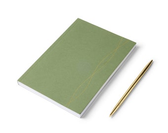 A5 Bullet Journal in Green – Dotted Notebook with 192 Pages | Softcover Writing Journal | Minimalist Stationery Gift | Made in the UK