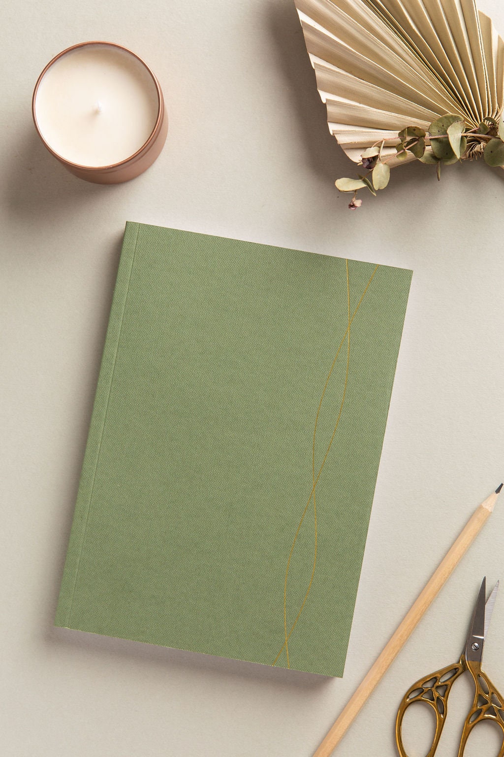 A5 Ruled Notebook in Mid Green Notepad Journal Lined | Etsy