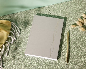 A5 ruled notebook in blue | notepad | journal | lined pages | gold foil | luxury | quality premium stationery | LSW London