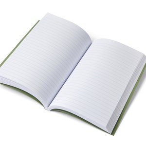 A5 Ruled Notebook in Mid Green Notepad Journal Lined - Etsy