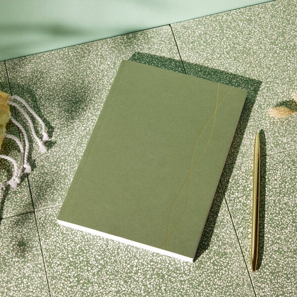 A5 bullet journal in groen | 192 gestippelde pagina's | notitieblok | tijdschrift | goudfolie | luxe | kwaliteit premium briefpapier | LSW Londen