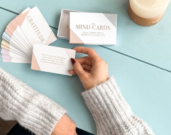 Mind Cards: Daily cards for a more fulfilling life - Increase wellbeing & boost your mood | gratitude | self gift | Christmas present