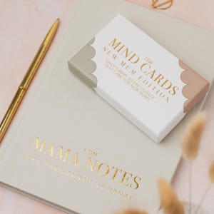 Pregnancy & Beyond Bundle - Mama Notes journal and Mind Cards: New Mum Edition | Baby shower gift | Present for pregnant mom | Self care