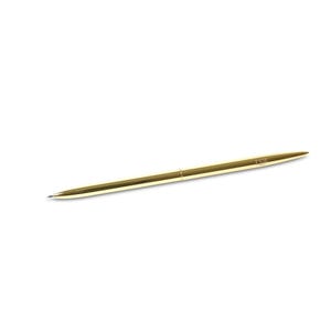 Caneta Esferográfica Dourada – Caneta Retrátil LSW com Tinta Preta | Caneta de Diário | Presente de Papelaria Minimalista | Acessório para Caderno